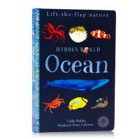 English original picture book hidden world: Ocean hidden world popular science flip book hardcover word card form cognitive encyclopedia enlightenment early education word parent-child interaction picture book