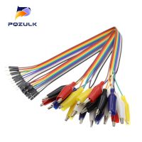 1PCS Alligator Test Clip to Male Wire Jumper Cable Bundle Wire Length 20CM 30CM Medium Crocodile Clip 47mm Electrical Circuitry Parts