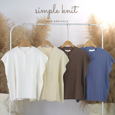 simple knit เสื้อผ้าไหมพรมร่องไม่ต้องรีด