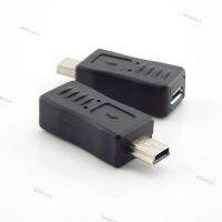 1pcs Portable Micro USB Female to Mini USB Male Plug Jack Adapter Connector Charger Converter Black  Adaptor WDAGTH