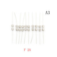 HITN 10pcs F1A/1.5A/2A/3A/5A Fast blow Glass Tube ฟิวส์ Axial Lead 3.6X10mm 250V