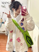 XIANG NIAN NI Hooded sweatshirt trendy brand ins Harajuku cardigan jacket