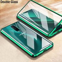 360 Cover Magnetic Phone Cases For OPPO A52 A72 4G 5G A15 A55 A92 A91 A9 A5 2020 Metal Double Side Tempered Glass Case