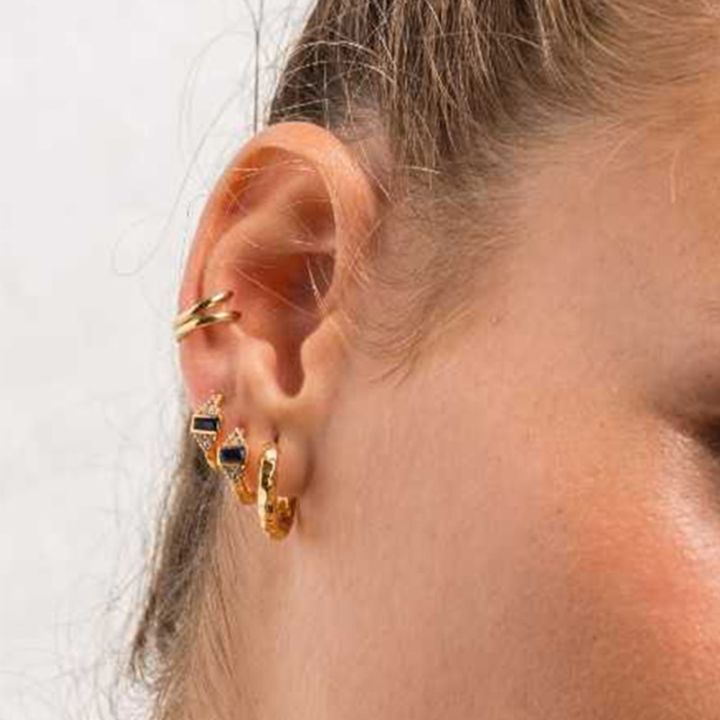 roxi-ต่างหูแบบห่วงสำหรับวงกลมผู้หญิง18k-ต่างหูเงินเครื่องประดับ925สีทองแดง-คริสตัลสีน้ำเงินเงินต่างหูหมั้น
