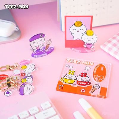 【CW】❦❦  KPOP ATEEZ TEEZ-MON Transparent Figure Cartoon Desktop Ornaments MONNY IKEMON Keyring Keychain Fans