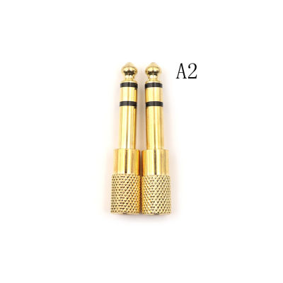 yizhuoliang 2pcs 6.35mm TO 3.5MM STEREO AUDIO Adapter แปลงสำหรับหูฟังไมโครโฟน