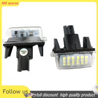 ? AM Umedf ไฟส่องป้ายทะเบียน LED สีขาว2ชิ้น,สำหรับ Toyota Camry Yaris Vios Avensis