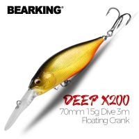 [HOT LIAXLLWISAAZH 534] BEARKING 70Mm 15G Dive 3M ระบบน้ำหนักแม่เหล็กใหม่เหยื่อตกปลา Minnow Crank Wobbler คุณภาพ Fishing Tackle Hooks สำหรับตกปลา