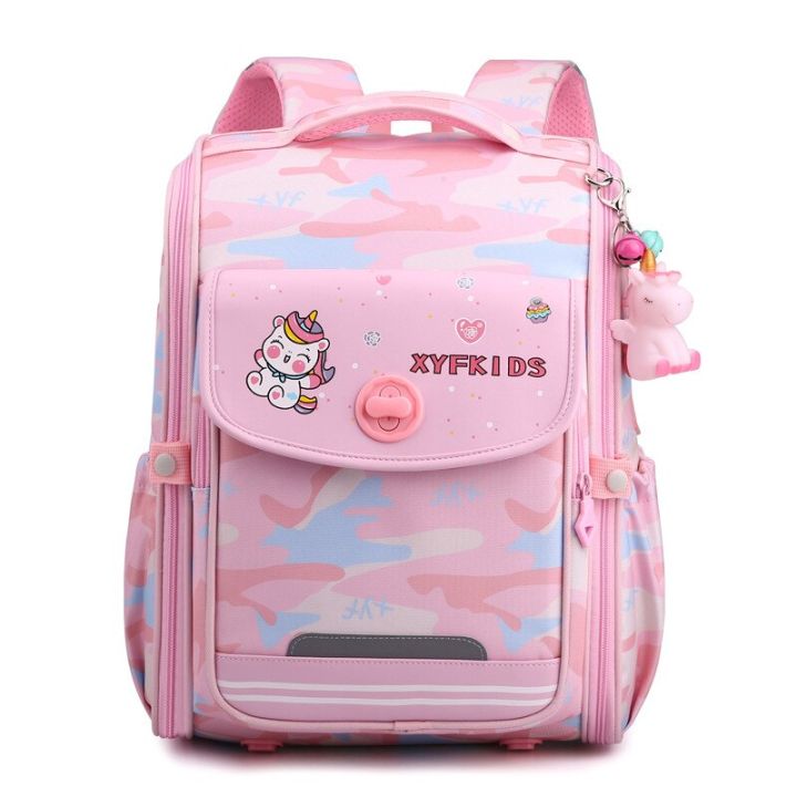 children-1-5-grade-school-backpack-for-girls-orthopedic-kawaii-backpack-kids-antifreeze-cartoon-unicorn-camouflage-school-bags