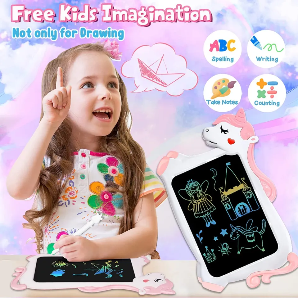 4 Pack LCD Writing Tablet for Kids Colorful Drawing Tablet for 3 4 5 6 7  Years Old Girls and Boys Toys Gifts Reusable Doodle Board 10 Inch for  Toddlers Led Drawing pad for Child 