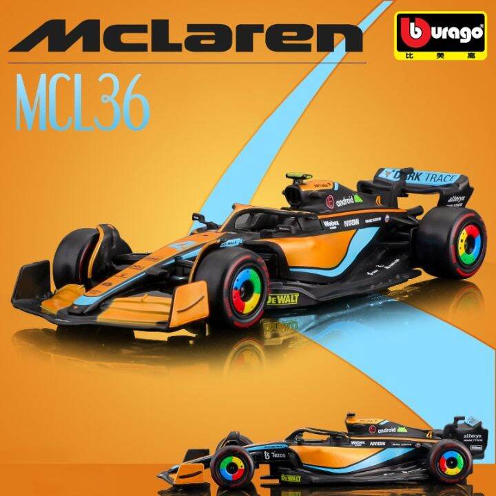 bburago-1-43-2022-4-lando-norris-f1-mclaren-mcl36-3-daniel-ricciardo-alloy-luxury-vehicle-diecast-cars-model-toy