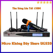 Micro Karaoke Không Dây Shure UGS20 - 4 Râu- Sóng Khỏe