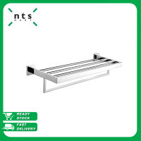 NTS Double Towel Shelf ราวแขวนผ้าเช็ดตัว ราวแขวนผ้าในห้องน้ำ สแตนเลส เหมาะสำหรับรีสอร์ท หรือโรงแรม รุ่น NTS1-BH-PKT03