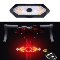 Bicycle Light Rear Wireless Remote Control Turn Signal Bike Tail Light with Turn Signals Horn USB Rechargeable Electric scooter Medicine  First Aid St