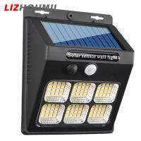 โคมไฟแบบพกพา LIZHOUMIL 112led Lampu Tenaga Surya โคมไฟติดผนังในตัวเซ็นเซอร์ร่างกายมนุษย์อัจฉริยะแบตเตอรี่ลิเธียม