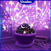 Vivalux Hàng Có Sẵn Đèn LED Xoay Máy Chiếu Vũ Trụ Đầy Màu Sắc Giấc Mơ Lãng