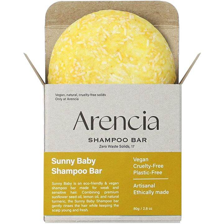 Arencia Sunny Baby Shampoo Bar for Sensitive and Itchy Scalp, Dandruff