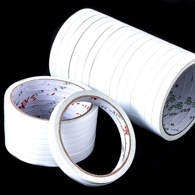 ◇ 10Rolls 8M 6mm Double Sided Adhesive Tape Strong Glue Paper Made Tapes Multifunction DIY Art Craft Stickers Office Stationary