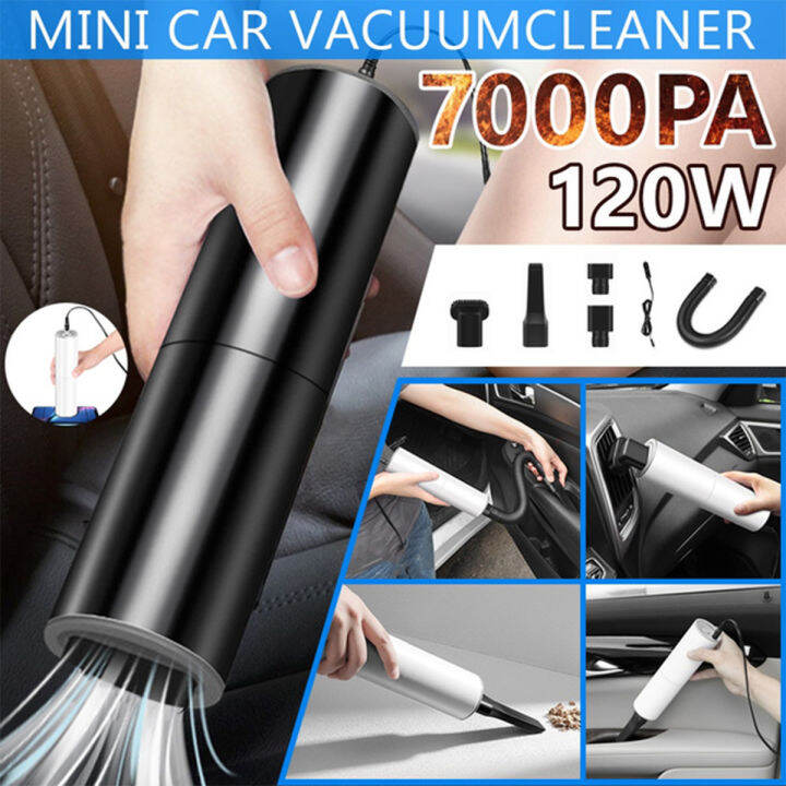 Handheld Car Vacuum Cleaner 120W 7000PA Portable Lightweight Mini Hand Car Vacuum Cleaner with