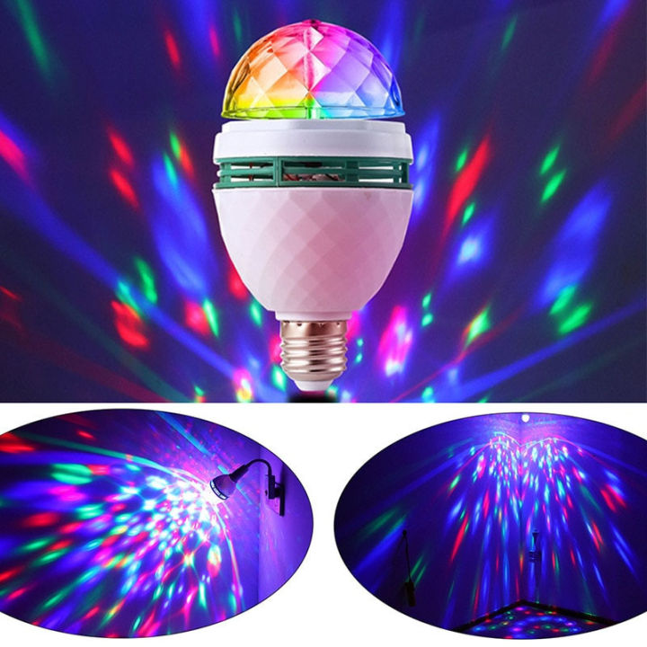 ไฟดิสโก้เทค-ไฟปาร์ตี้-ไฟเทค-ไฟตกแต่ง-disco-led-full-color-rotating-lamp-ไม่ตามจังหวะเพลง-ไฟเลเซอร์