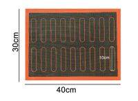 แผ่นแผ่นรองสำหรับเตาอบซับสำหรับอบไม่ติดพิมพ์30X40 18เอแคลร์สำหรับคุกกี้/ขนมปัง/บิสกิต/พัฟ/เอแคลร์เครื่องมือทำเพสตรีซิลิโคนเจาะรู