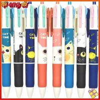 QIANGDI แบบ4-in-1 ปากกาหลากสี หลากสี 12ชิ้นค่ะ ปากกาลูกลื่น สนุกกับการ 0.5มม. เครื่องใช้ในสำนักงาน