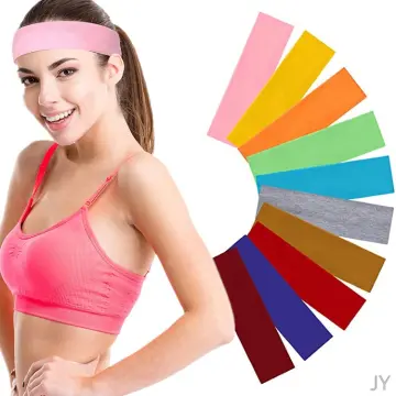 4 Pieces Thick Non-Slip Elastic Sport Headbands Hair Headbands,Exercise  Hair and Sweatbands for Women and Men