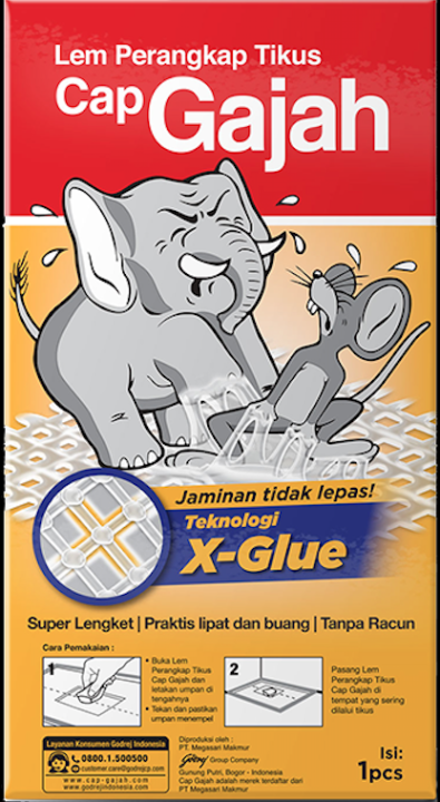 Papan / Lem Tikus Cap Gajah Isi 100ml Super Lengket Lem Perangkap Tikus