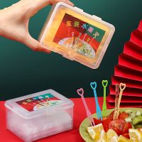 200Pcs/Box Disposable Fruit Fork Cake Dessert Food Fruit Pick Children Snack Mini Party Festival Tableware Decoration