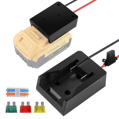 Power Wheel Battery Adapter Compatible with DW 20V for MK M18 18V, Power Wheel Battery Connector with Fuse&amp;Switch