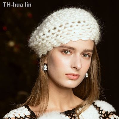 hua lin X038 ผู้ใหญ่ Original Beret หมวกฤดูใบไม้ร่วงและแฟชั่นฤดูหนาวหมวกขนสัตว์อังกฤษ ถัก ถักหมวกปรับ