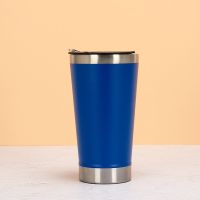 Stainless Steel Thermos Cup Coffee Beer Thermal Insulation Cold Water Bully Thermal Cup with Lid and Opener-473ml