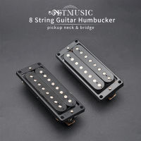 คอยล์คู่8สาย Gitar Elektrik Humbucker Pickup Leher &amp; Jambatan Pickup Hitam