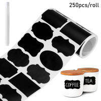 250pcsroll Waterproof Blackboard Labels Stickers Chalkboard Kitchen Spice Label Stickers Home Jars Bottles Tags With Marker Pen