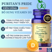 Multivitamin Store - Viên Uống Bổ Sung Vitamin D3 50mcg 2000iu Puritan s