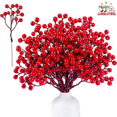 ก้านผลไม้เล็กๆสีแดงประดิษฐ์5/10ชิ้นผลไม้เล็กๆสีแดงคริสต์มาสขนาด7.8นิ้วผลเบอร์รี่เด็ดต้นฮอลลี่เบอร์รี่สำหรับของตกแต่งต้นคริสต์มาสงานฝีมือแบบทำมือเครื่องประดับต้นคริสต์มาสการตกแต่งบ้านวันหยุดแต่งงาน