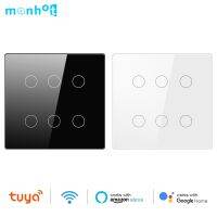 ❄▦❇ Tuya WiFi Light Switch Brazil 4x4 Touch Panel Light Wall Switches 4/6 Gang Wireless Voice Alexa Google Home 100-250V