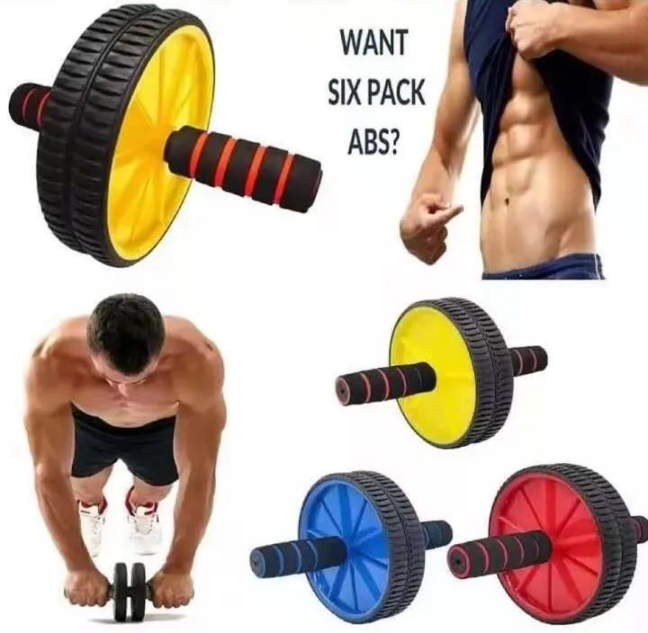 Abdominal Abs Exerciser Roller Wheel Gym Arms Wrist Tone Fitness Workout Tool