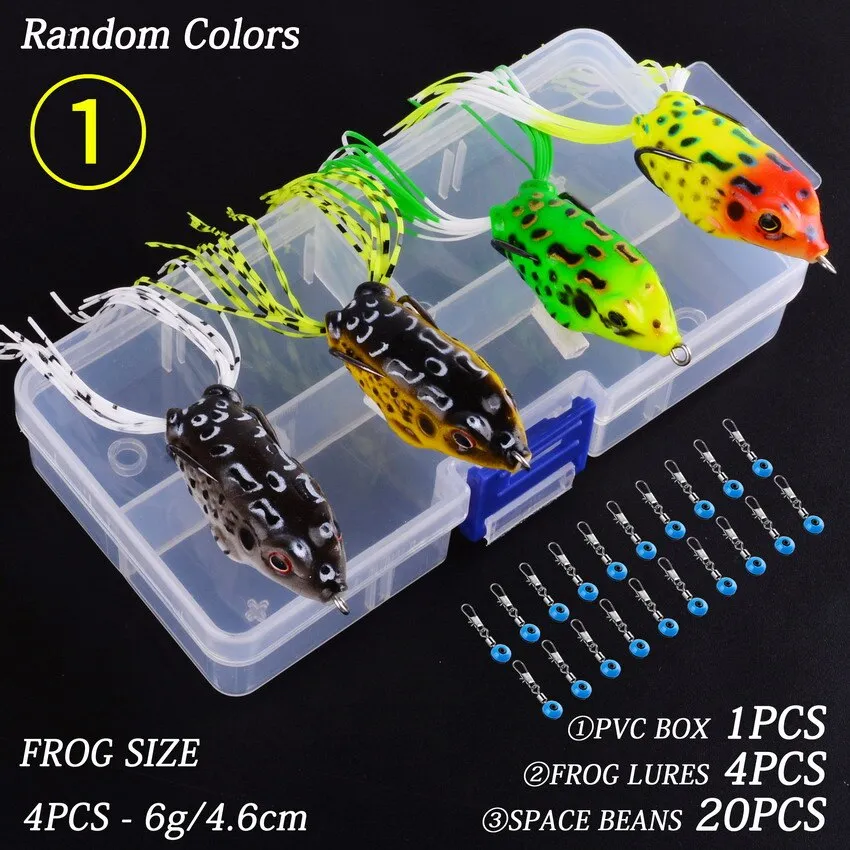 4pcs/Box Soft Frog Shape Fishing Lures Double Hooks 8g 13g Top