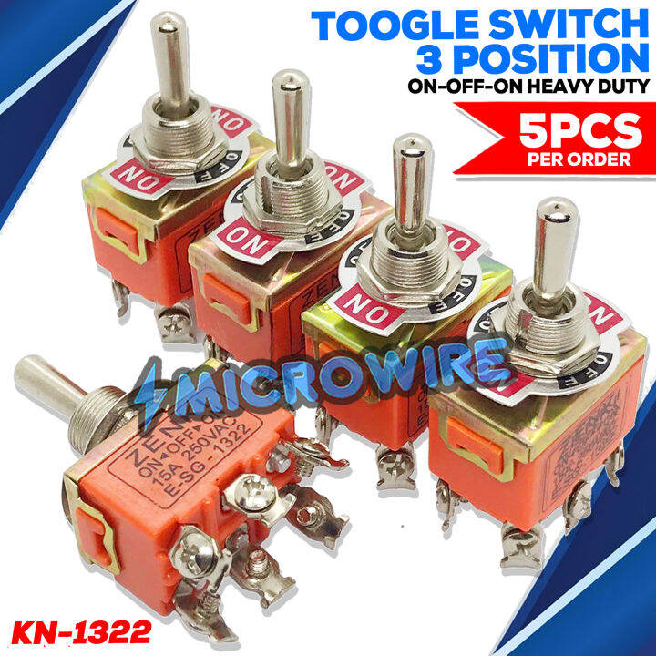 5PCS 15A/250VAC on/off/on 3 Position DPDT Toggle Switch | Lazada PH