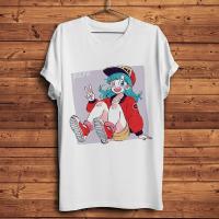 DBZ Kawaii Bulma ตลก Tshirt Men ใหม่แขนสั้นสีขาว Homme Cal T เสื้อ Unisex Japan Manga Dragon Streetwear