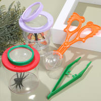 BLENASHOP 1 Set Explorer Bug Catcher Tools Tools for Kids Handy Scoopers Tweezers Bug Viewer Viewer Boxes พร้อมแมลงปลอมตัวอย่าง