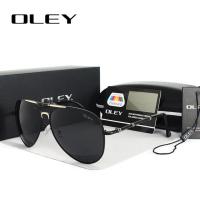 OLEY รุ่น Y1616 สี C02 แว่นตากันแดด แว่นกันแดด แว่นผู้ชาย แว่นผู้หญิง แว่นตา แฟชั่น เลนส์ โพลาไรซ์ 100% ป้องกันแสงรังสี UV400 ทนต่อการขีดข่วน