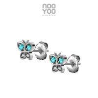 NooYoo ต่างหูสำหรับผิวแพ้ง่าย Butterfly Swarovski Surgical Steel - 3 สี