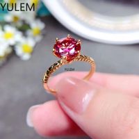 แหวนเพชรโมอิสขนาด2กะรัตสำหรับสตรี YULEM 925หมั้นหมายสีเงินเครื่องประดับงานแต่งงาน