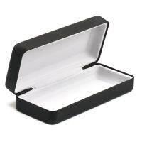 008 High-grade black square iron case for glasses Brushed black cortex Customizable logo on case box