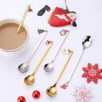 1 Pc Gold Stainless Steel Coffee Spoon For Home Party Restaurant Dessert Spoon Cartoon Lovely Teaspoon Tableware Cooking Utensils