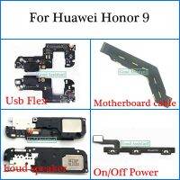 For Huawei Honor 9 STF-L09 STF-AL10 STF-AL00 STF-TL10 Usb Flex Motherboard cable Loud speaker On Off Power Flex Cable