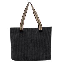 Art Bag Fashion Shoulder Bag Female Corduroy Bag Retro Big Bag Simple Style School Bag