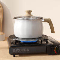 หม้อนม Non-Stick Pan Induction Cooker เตาแก๊สเครื่องครัว Universal Pots ชุดสำหรับทำอาหาร Home Utensils Houseware สีขาว